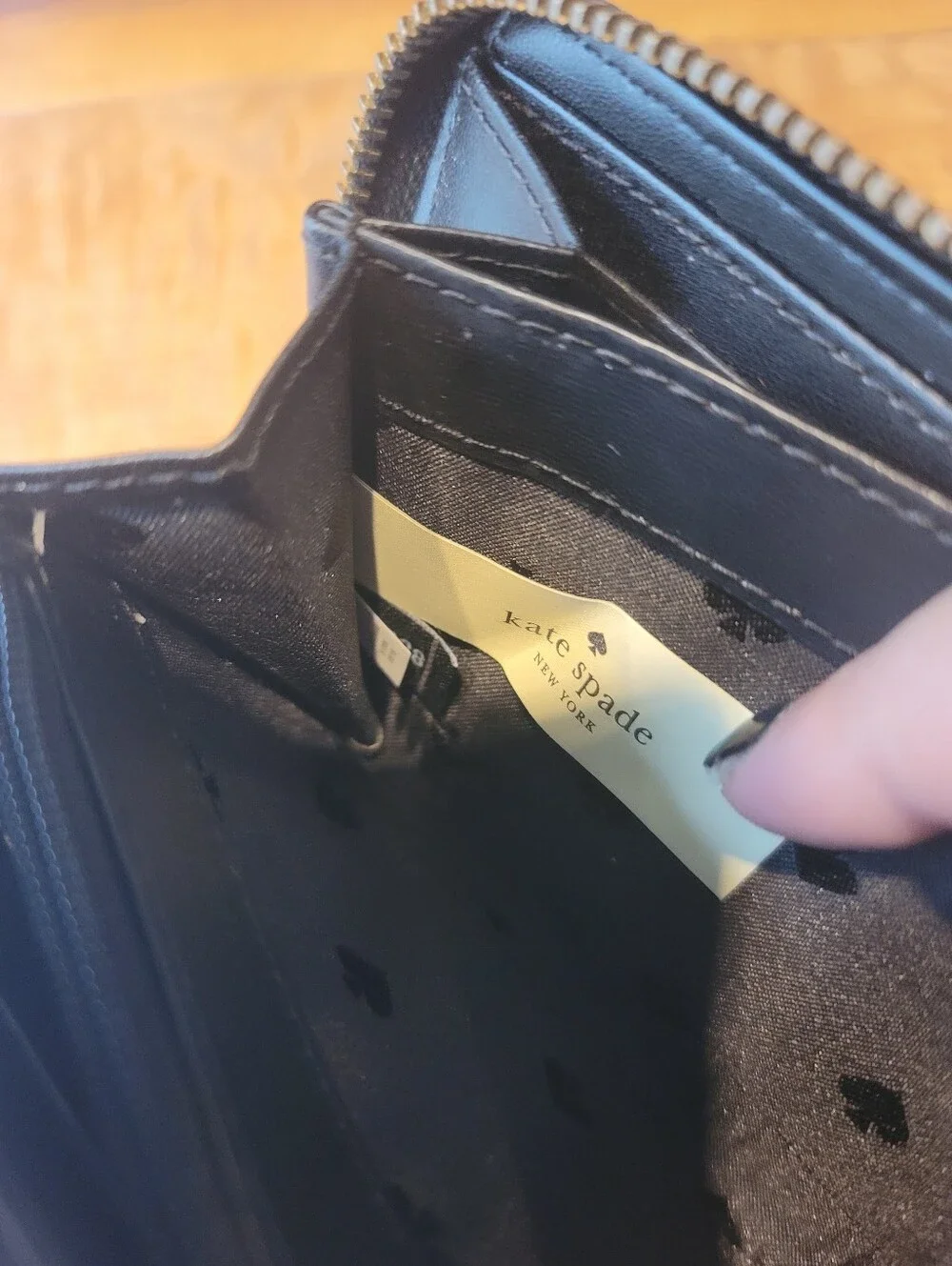 Kate Spade Black Leather Continental Wallet